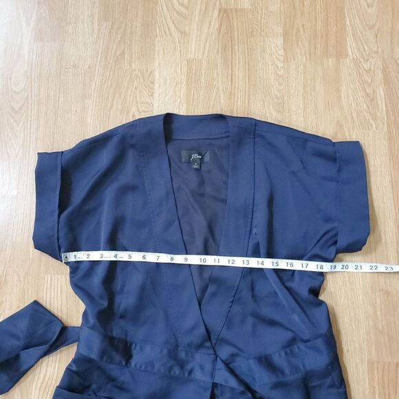 J. Crew Pocket Front Wrap Dress - size Small in Navy Blue - Picture 10 of 14